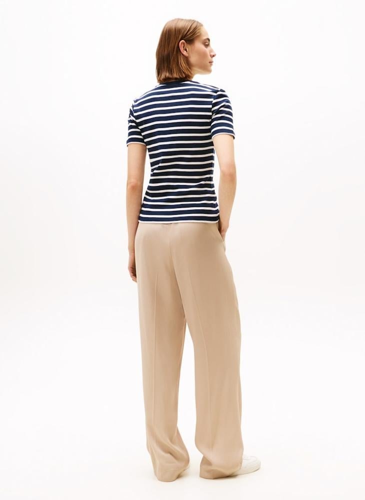 تومي هيلفيغر تيشيرت سليم كودي بياقة على شكل حرف - Image 2